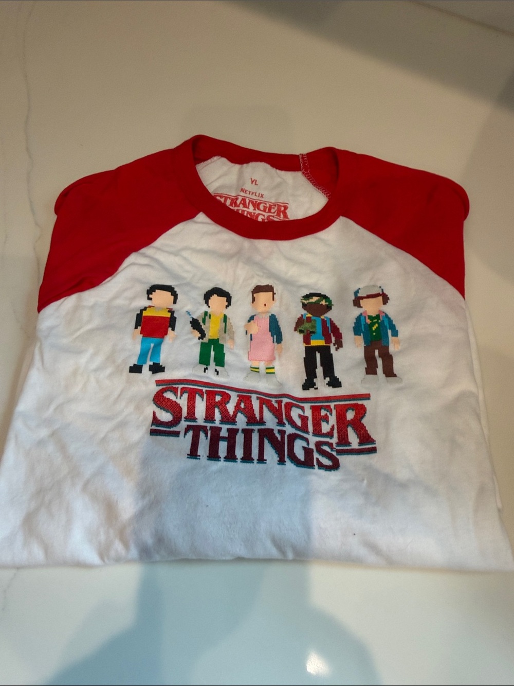 Netflix Stranger Things Kids Shirt - Red and White